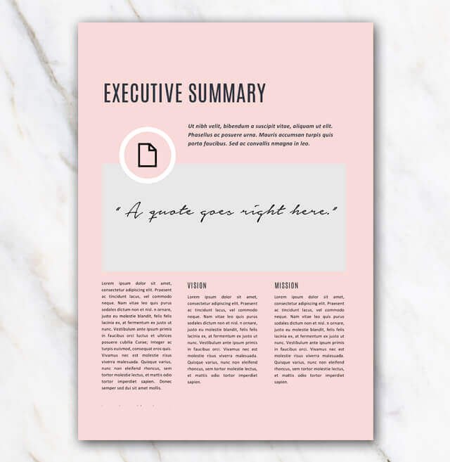 Creative Business Plan Template Beautiful Business Plan Template Pink &amp; Stylish In Word for Free