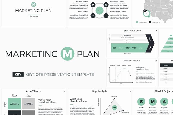 Creative Business Plan Template Elegant Marketing Plan Keynote Template Presentation Templates