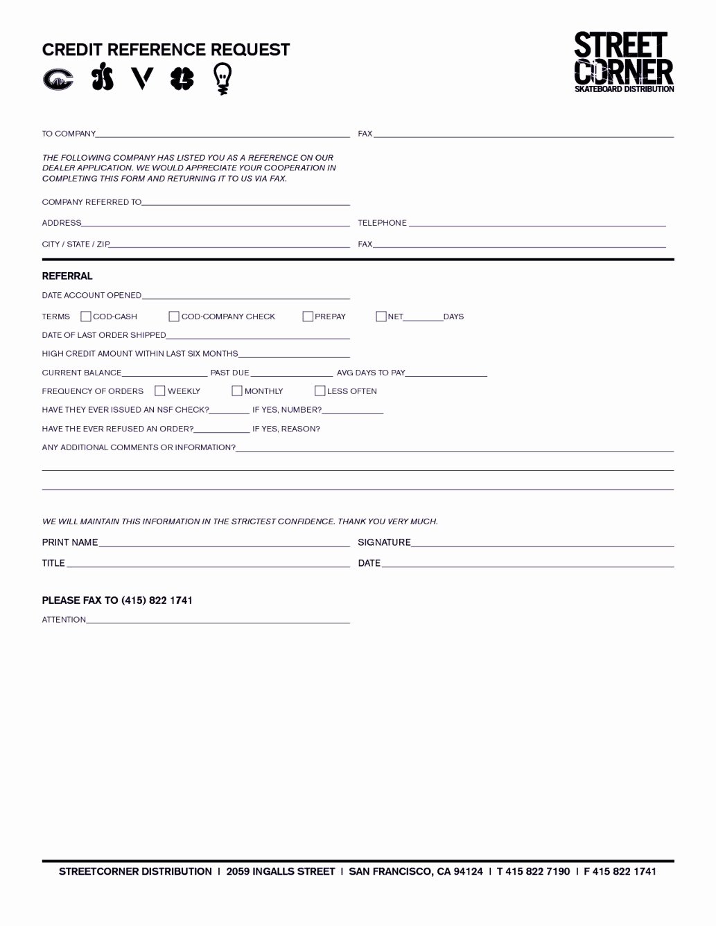 Credit Reference form Template Best Of Credit Reference Request form Template Template