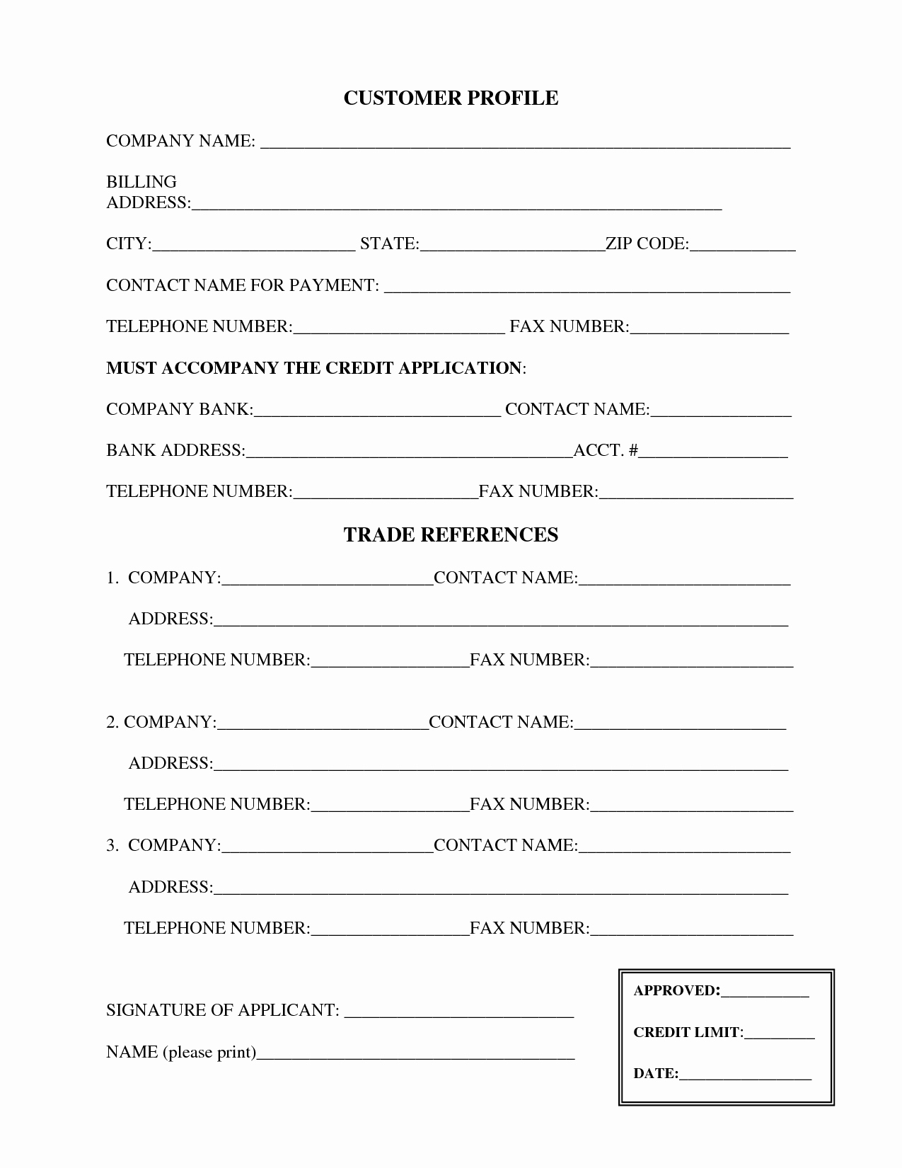 Credit Reference form Template Fresh 28 Of Blank Credit Reference Template