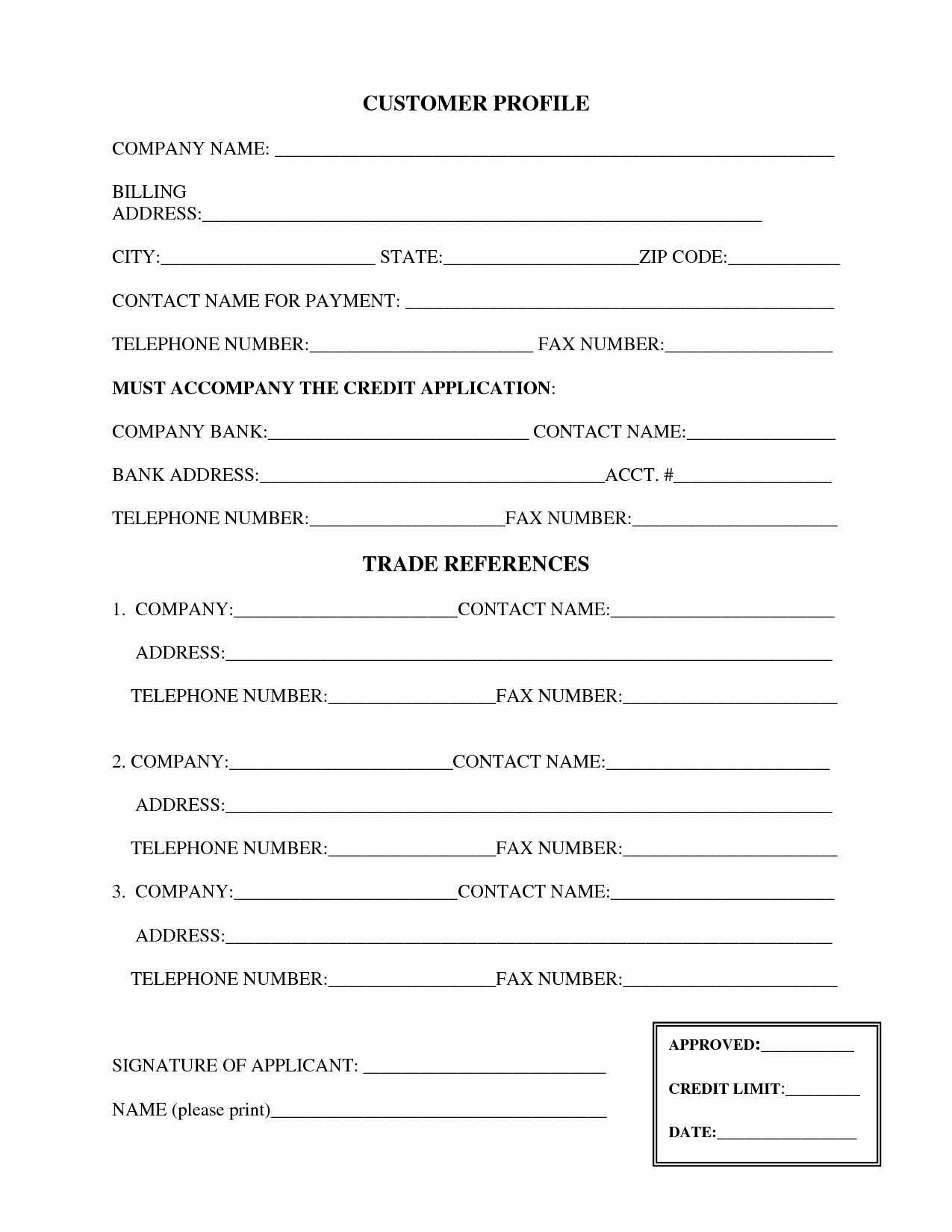 Credit Reference form Template Fresh 28 Of Blank Credit Reference Template