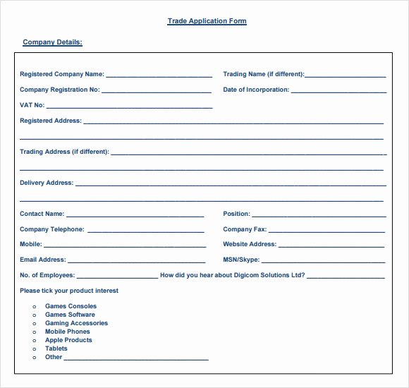 Credit Reference form Template Fresh 6 Sample Trade Reference Templates Pdf