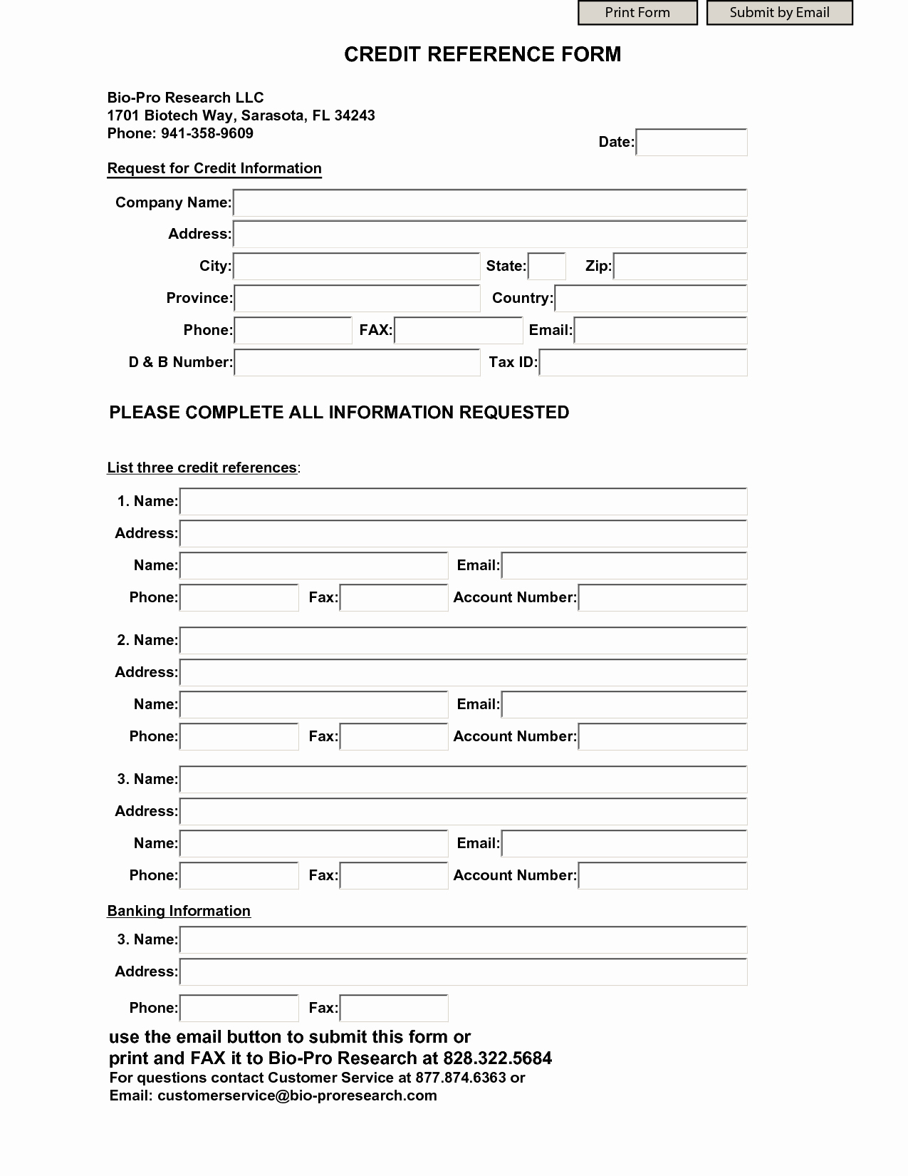 Credit Reference form Template Fresh Business Credit Reference form