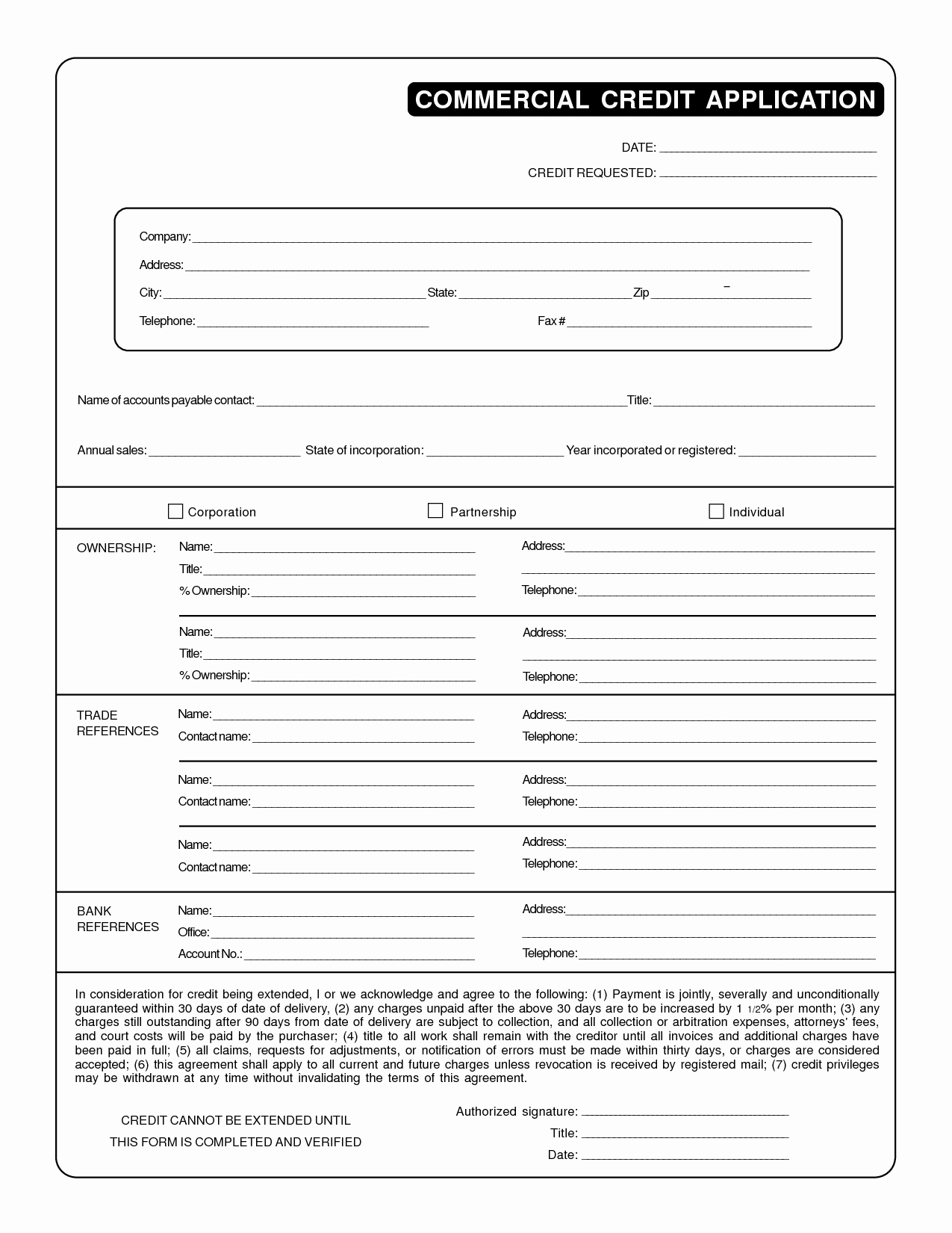 Credit Reference form Template Unique Business Credit Reference form Free Printable Documents