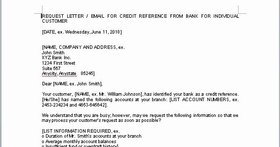 Credit Reference form Template Unique Credit Reference form Template In Word