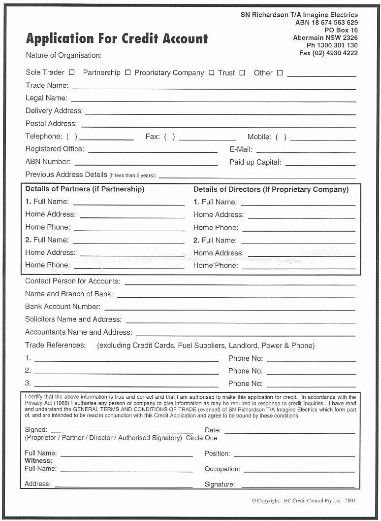 Credit Reference form Template Unique Printable Credit Reference form Business Registratio