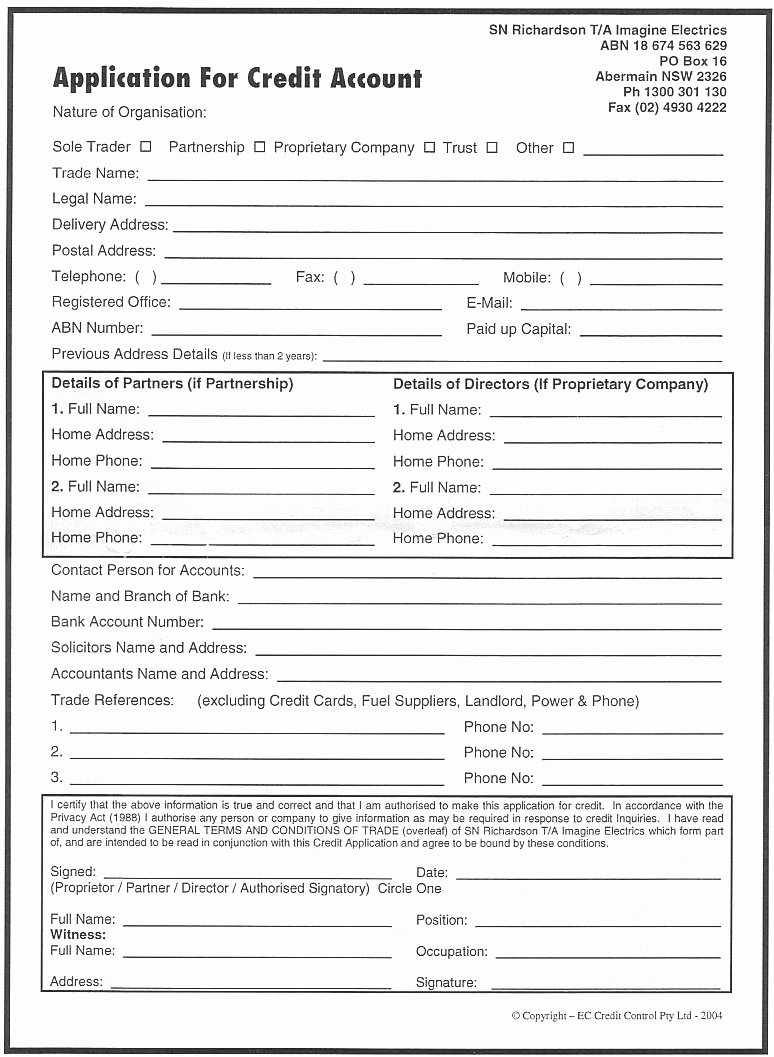 Credit Reference form Template Unique Printable Credit Reference form Business Registratio