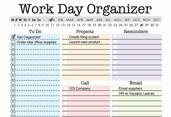 Custom Day Planner Template Best Of Work Day organizer Planner Page Work Planner Printable