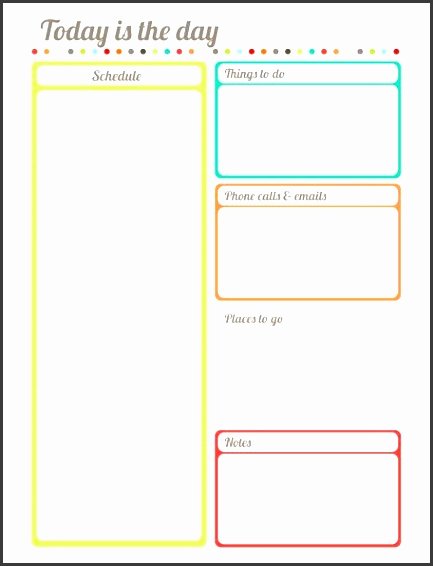 Custom Day Planner Template Fresh 7 Daily Planner Template 2015 Sampletemplatess