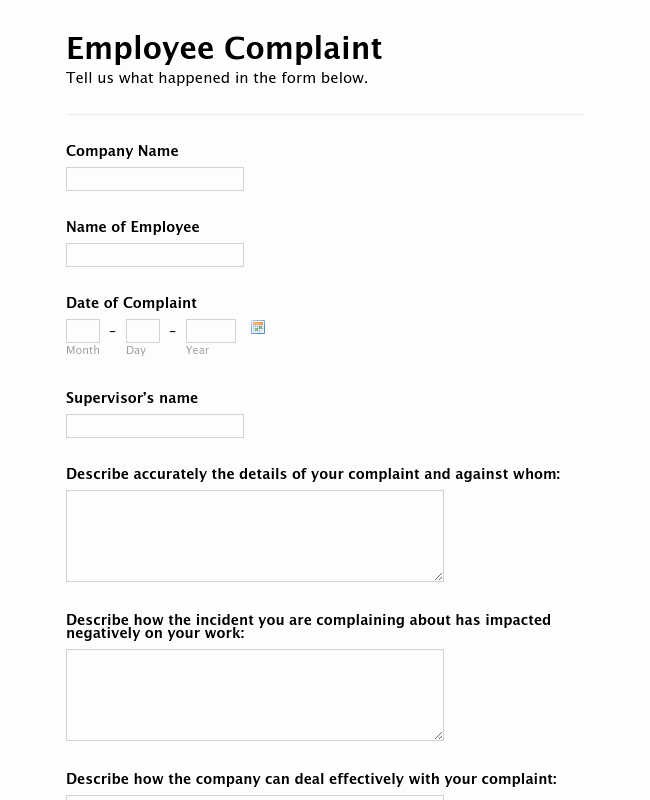 Customer Complaint form Template Unique Business forms form Templates