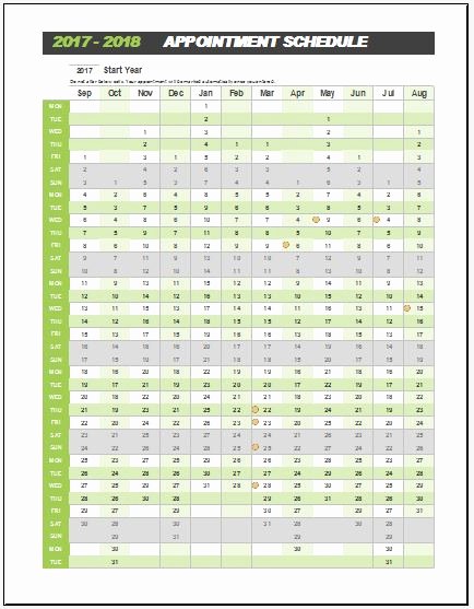 Daily Appointment Schedule Template Best Of Daily Weekly &amp; Monthly Appointment Schedule Template for
