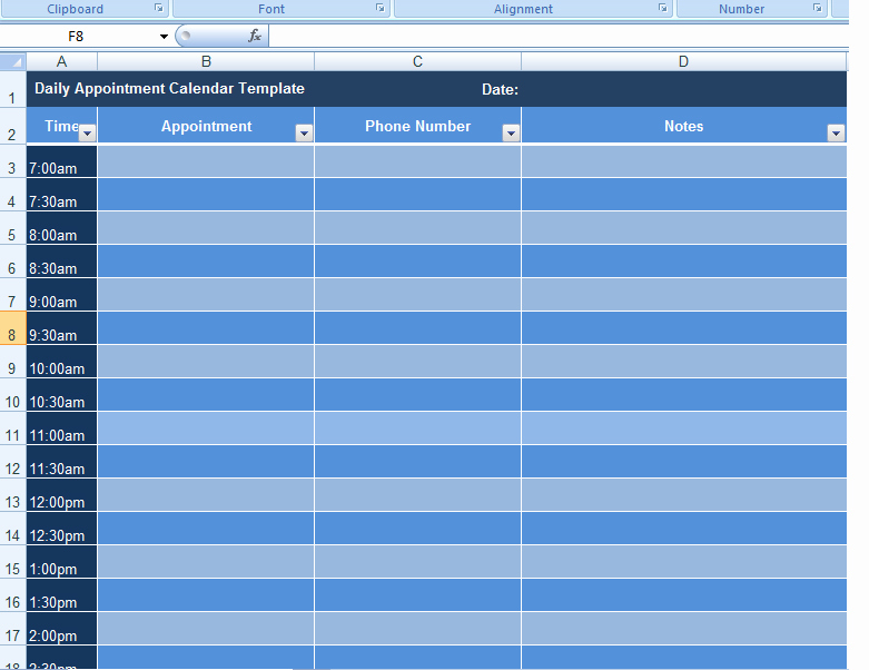 Daily Appointment Schedule Template Inspirational Daily Task List Excel Template Xls – Microsoft Excel Templates