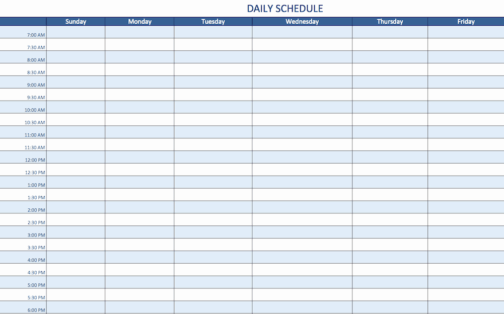 Daily Appointment Schedule Template Lovely Free Excel Schedule Templates for Schedule Makers