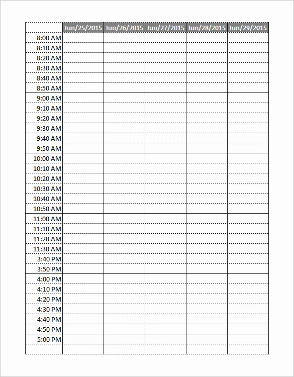 Daily Appointment Schedule Template Unique 40 Microsoft Calendar Templates Free Word Excel