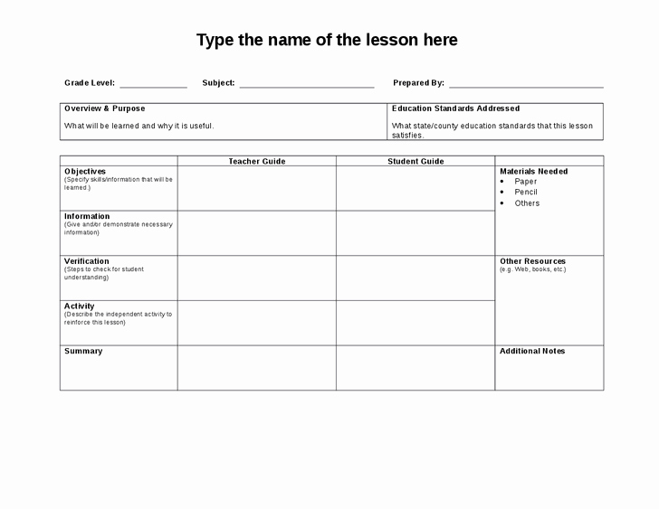Daily Lesson Plan Template Word Awesome Lesson Plan Template Word