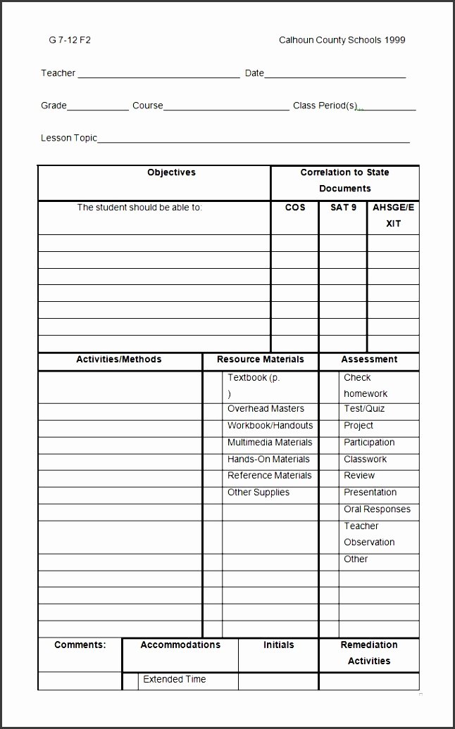 Daily Lesson Plan Template Word Beautiful 4 Daily Lesson Planner Template Sampletemplatess