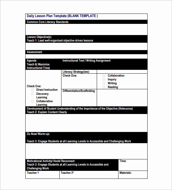Daily Lesson Plan Template Word Fresh Daily Lesson Plan Template 10 Free Word Excel Pdf