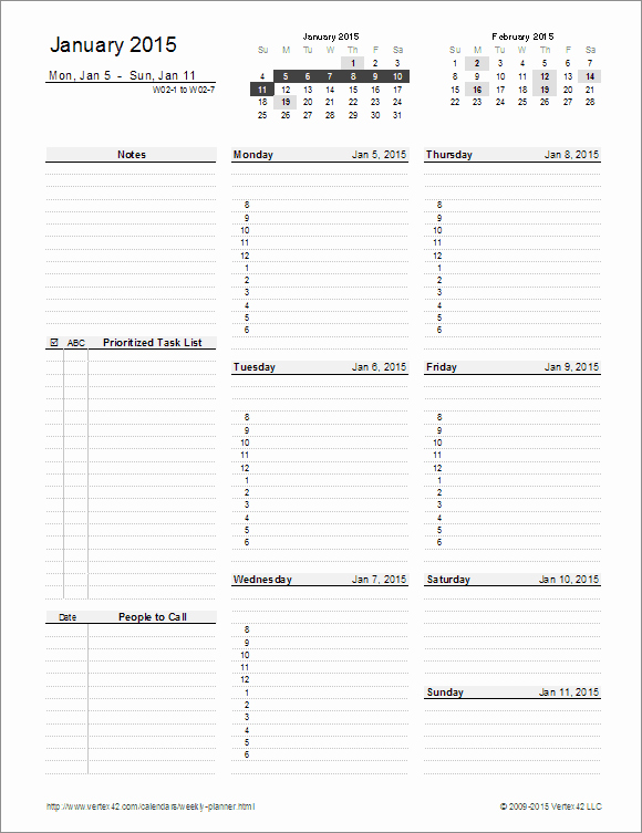 Daily Planner Printable Template Awesome Weekly Planner Template Free Printable Weekly Planner