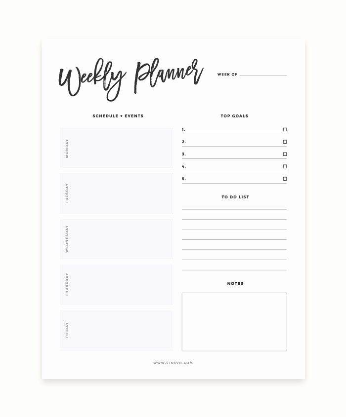 Daily Planner Printable Template Best Of Carefree and Simple but Excellent Weekly Planner Printable