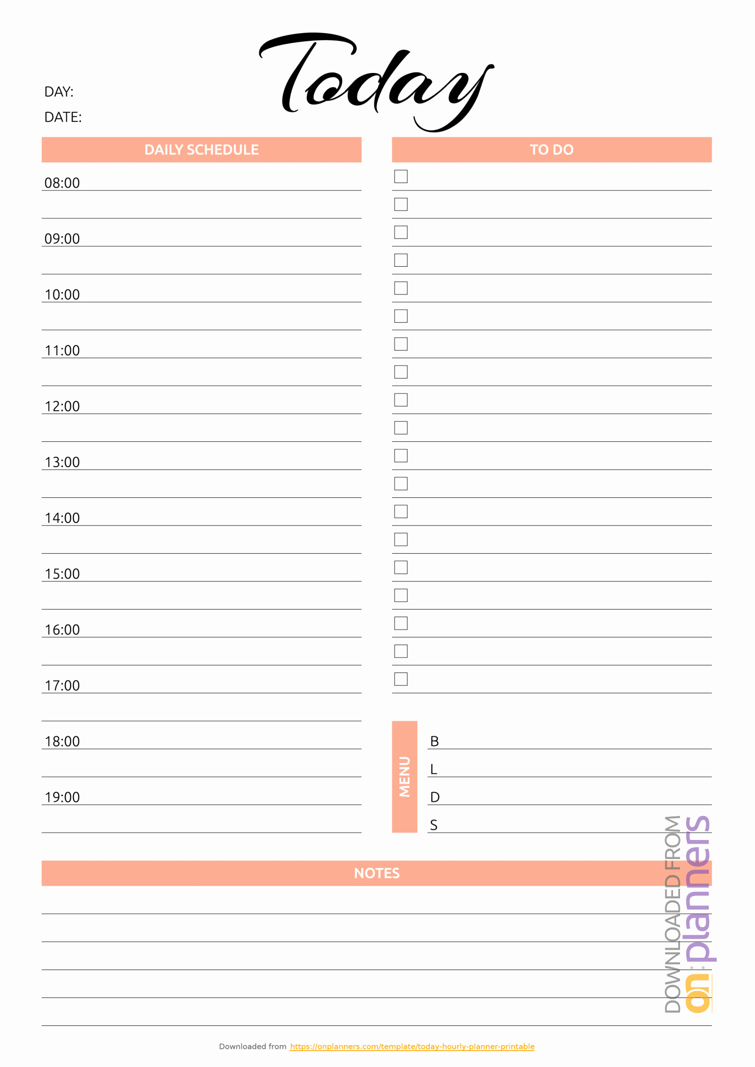 Daily Planner Printable Template Elegant Daily Planner Templates Printable