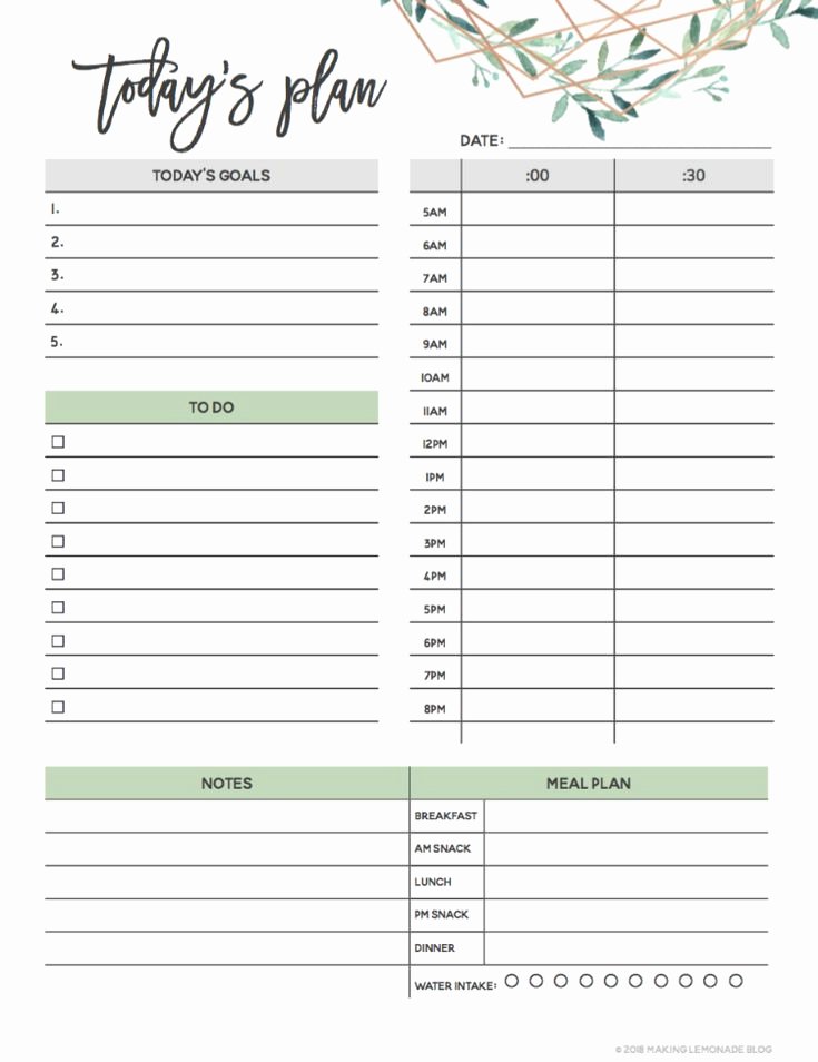 Daily Planner Printable Template Fresh Get organized with Our Free Printable 2019 Planner