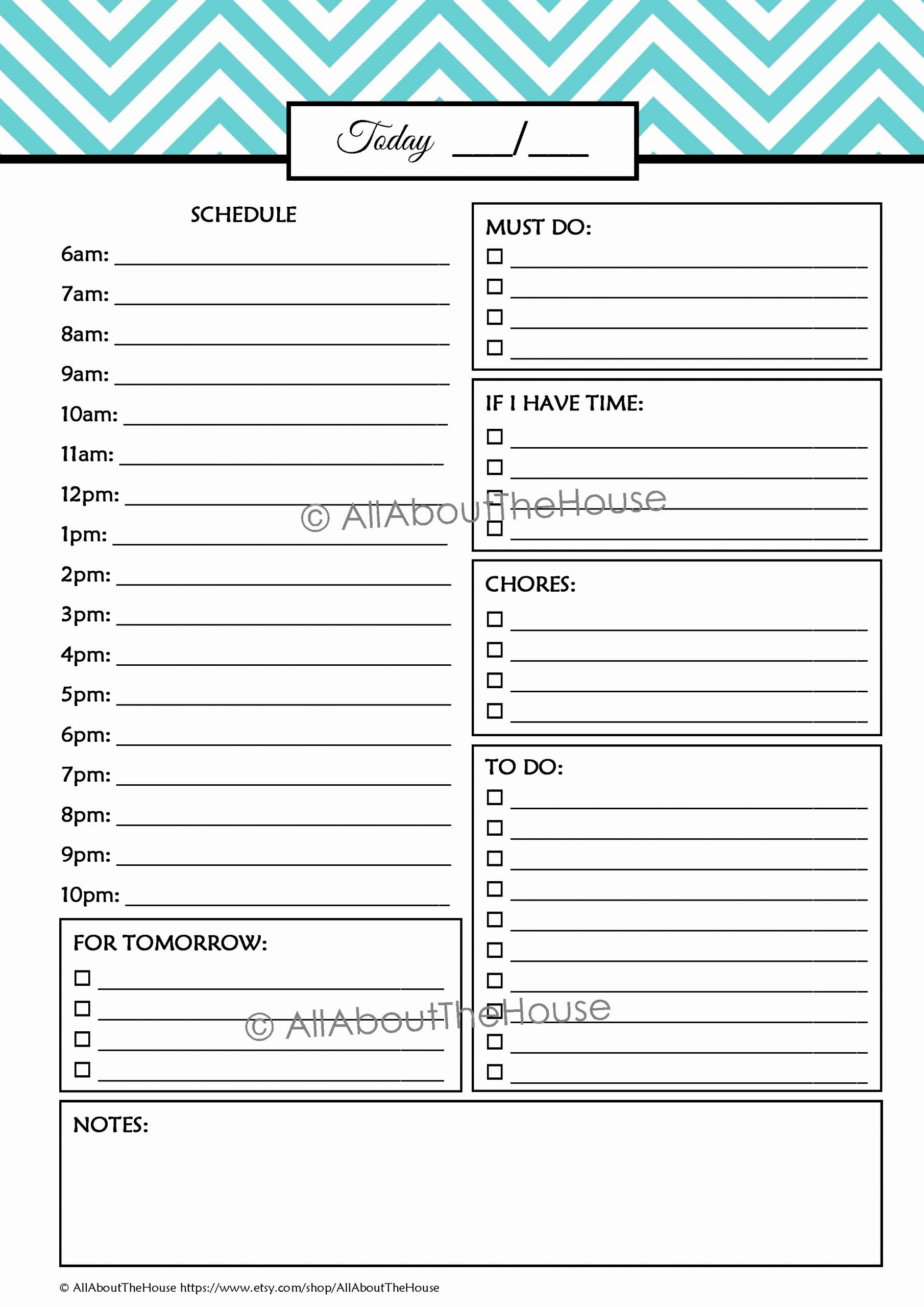 Daily Planner Printable Template Fresh Student Planner – Editable