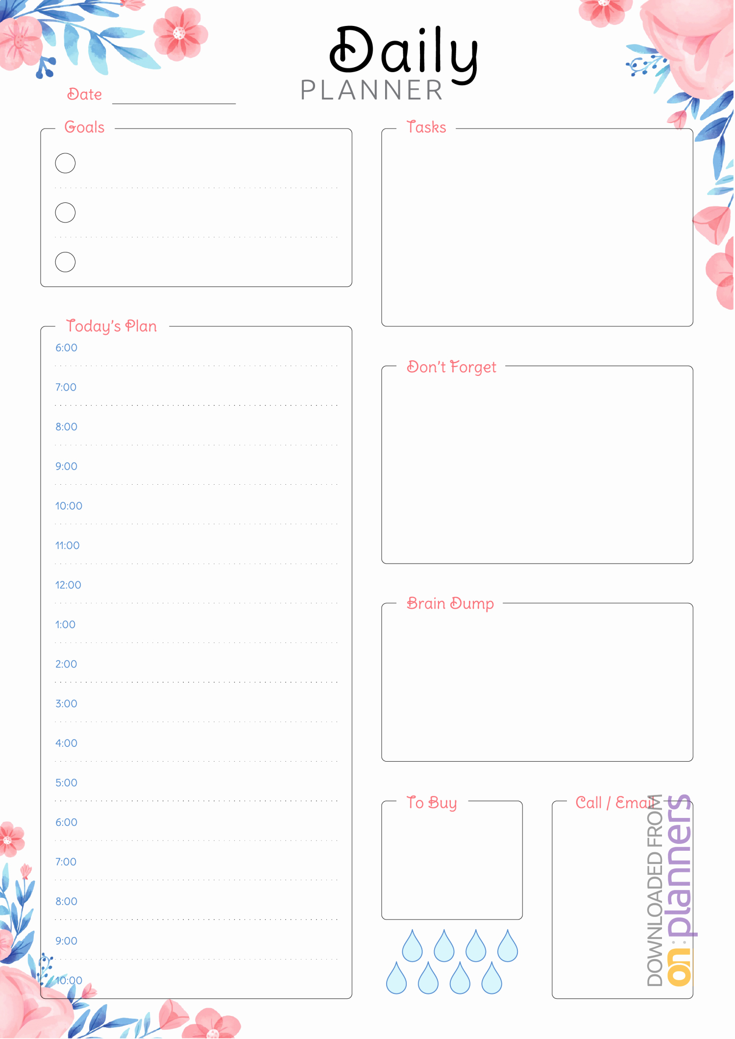 Daily Planner Printable Template Inspirational Daily Planner Templates Printable Download Free Pdf