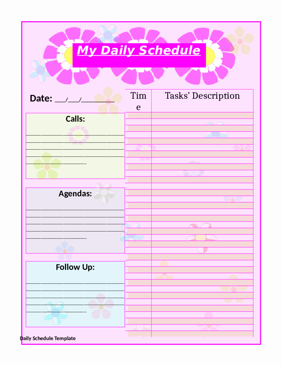 Daily Planner Printable Template Unique 10 Free Printable Daily Planner Templates