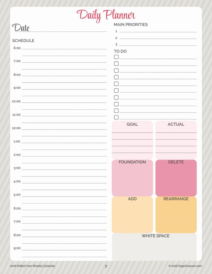 Daily Planner Printable Template Unique 85 Best Goodnotes Templates Images On Pinterest