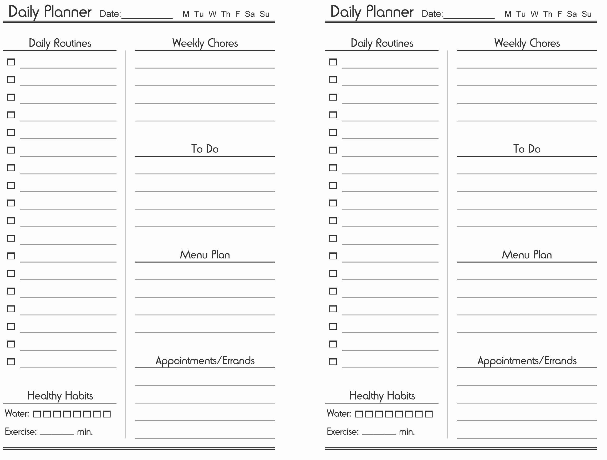 Daily Planner Printable Template Unique Daily Planner Template that Helps to Keep You On Track