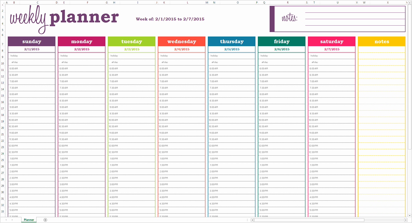 Daily Schedule Excel Template Beautiful Daily Planner Template Excel