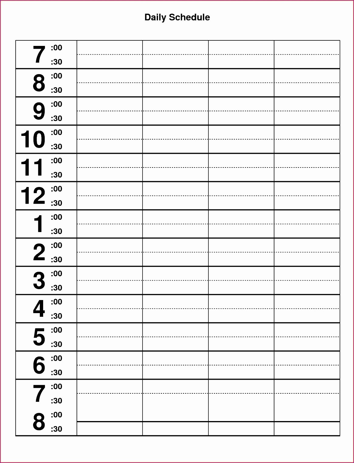 Daily Schedule Excel Template Elegant 10 Excel Hourly Schedule Template Exceltemplates