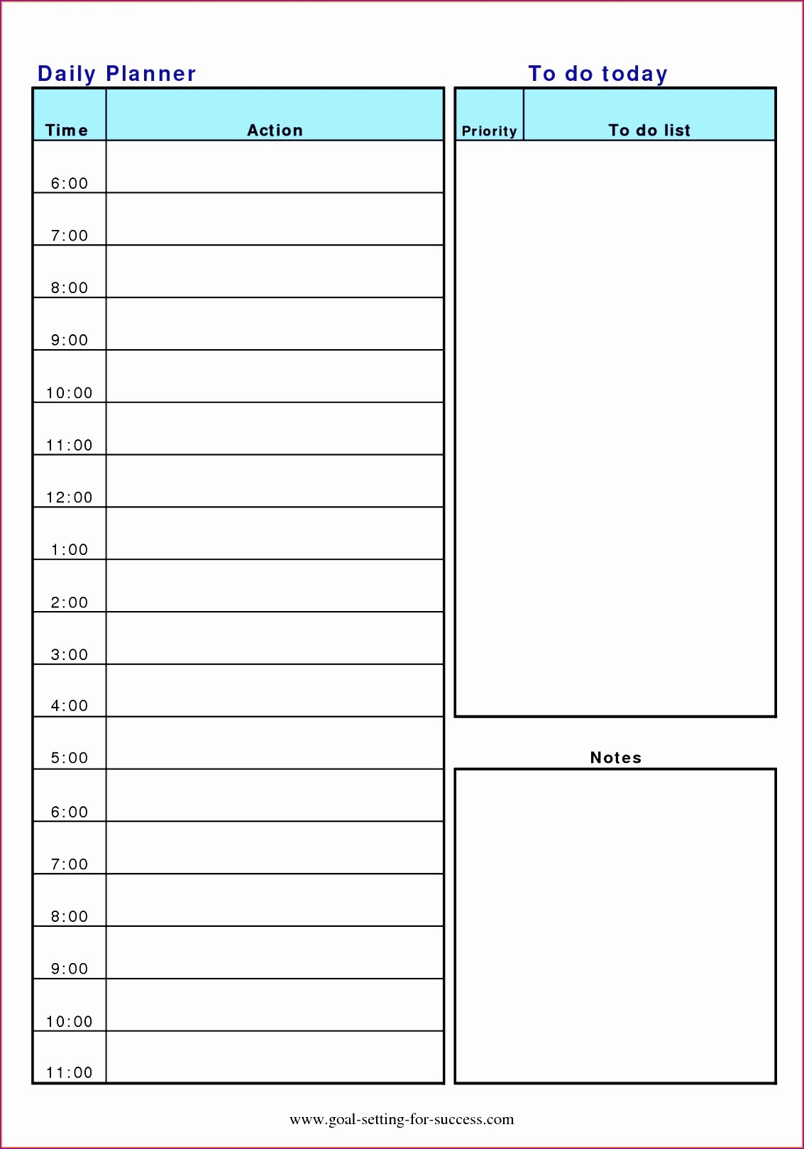 Daily Schedule Excel Template Luxury 8 Daily Planner Excel Template Exceltemplates