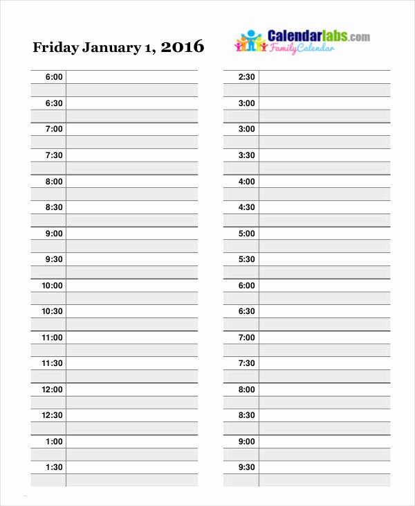 Daily Schedule Planner Template Beautiful Daily Calendar Free Pdf Word Documents Download