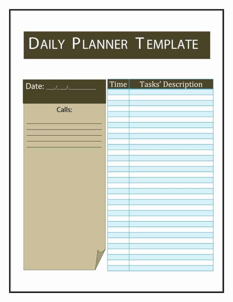 Daily Schedule Planner Template Best Of 24 Free Daily Schedule Templates &amp; Daily Planners Word
