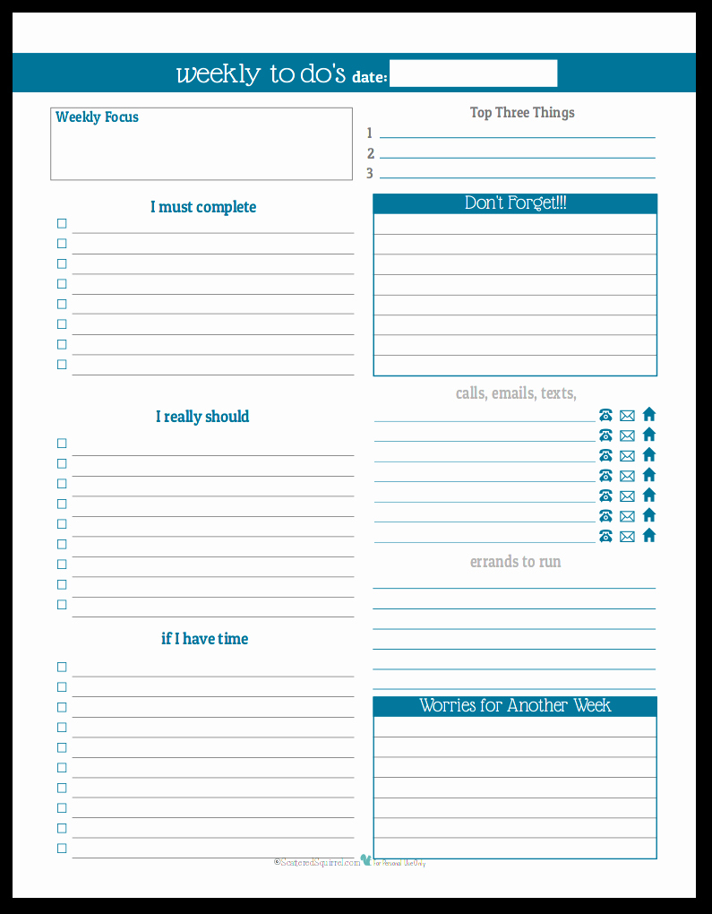 Daily Schedule Planner Template Best Of Weekly Planner Printables Personal Planner