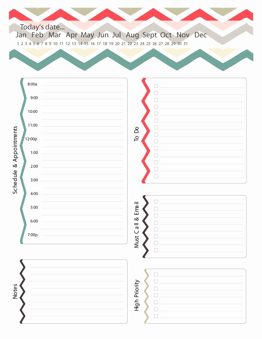 Daily Schedule Planner Template Elegant 47 Printable Daily Planner Templates Free In Word Excel Pdf