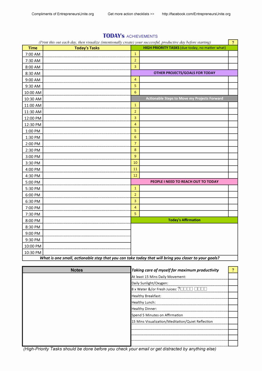Daily Schedule Planner Template Inspirational 47 Printable Daily Planner Templates Free In Word Excel Pdf