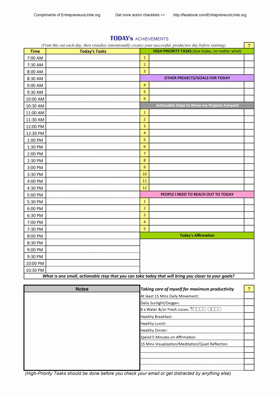 Daily Schedule Planner Template Inspirational 47 Printable Daily Planner Templates Free In Word Excel Pdf