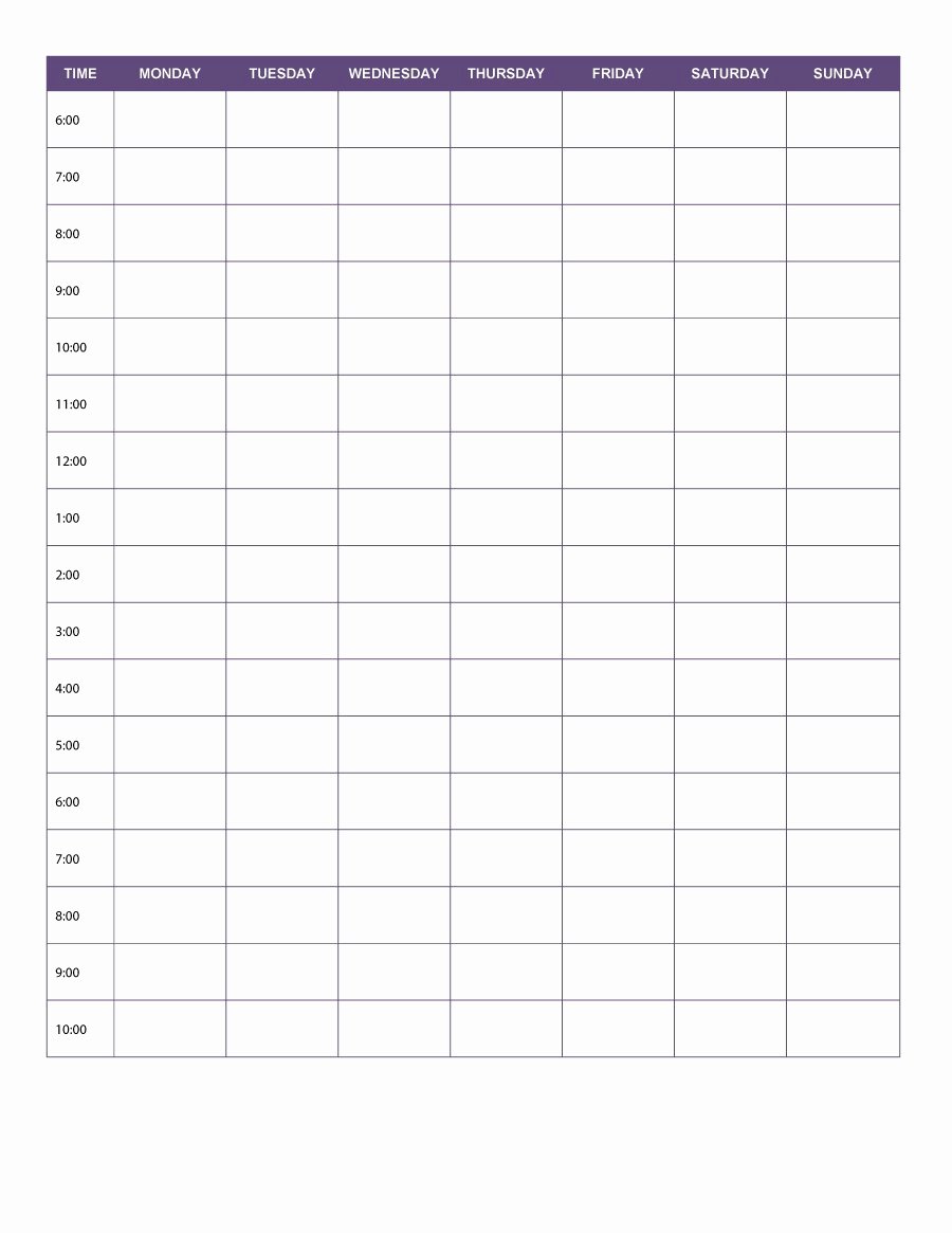 Daily Schedule Planner Template Unique 47 Printable Daily Planner Templates Free In Word Excel Pdf