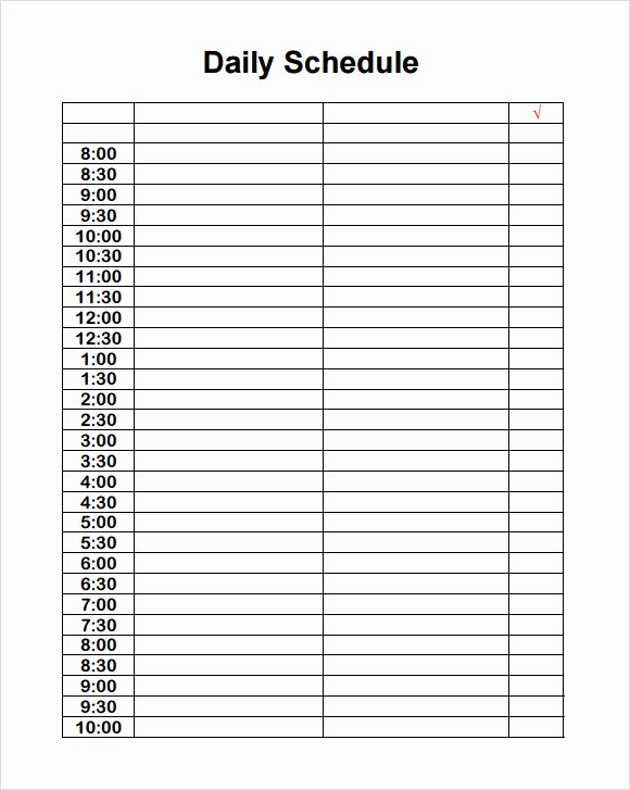 Daily Schedule Template Free Beautiful Daily Itinerary Template 7 Download Free Documents In