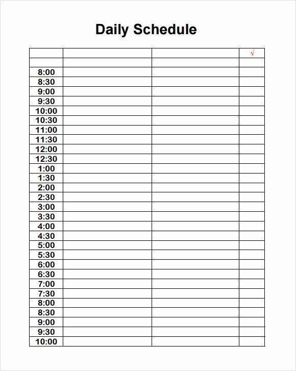 Daily Time Schedule Template Awesome Free 7 Daily Itinerary Samples In Pdf Word