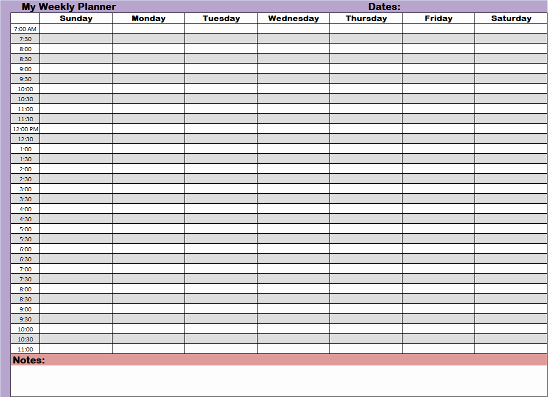 Daily Time Schedule Template Best Of Weekly Hourly Time Management Sheet