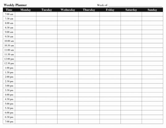 Daily Time Schedule Template Inspirational 8 Best Printable Weekly Planner with Time Slots