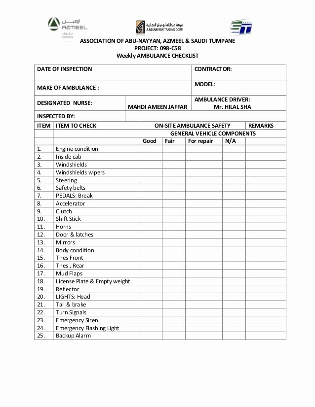 Daily Vehicle Inspection form Template Elegant Contoh Check Sheet Contoh Zol