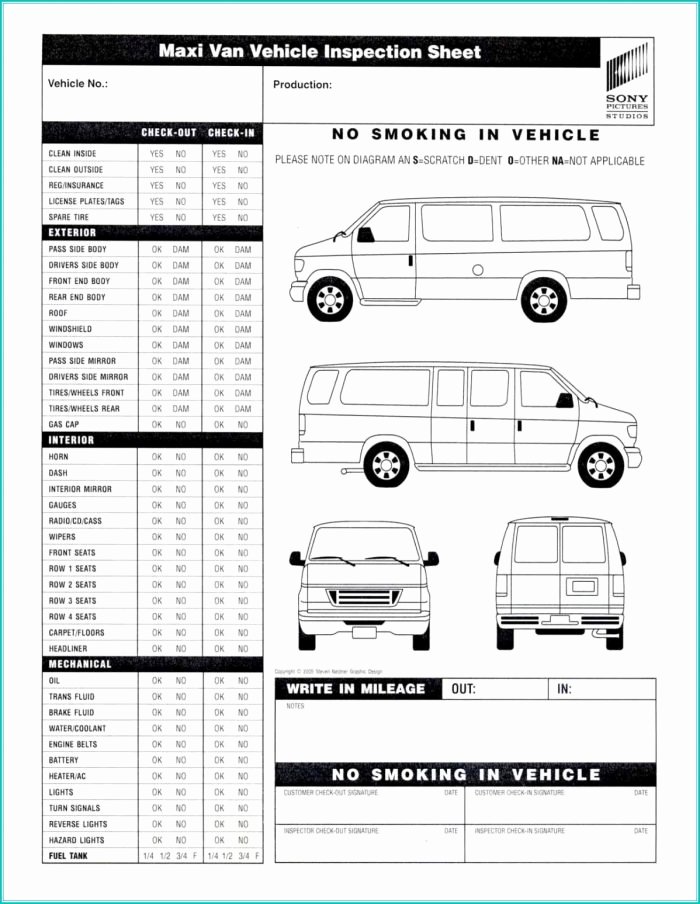 Daily Vehicle Inspection form Template Inspirational Vehicle Inspection form Template form Resume Examples