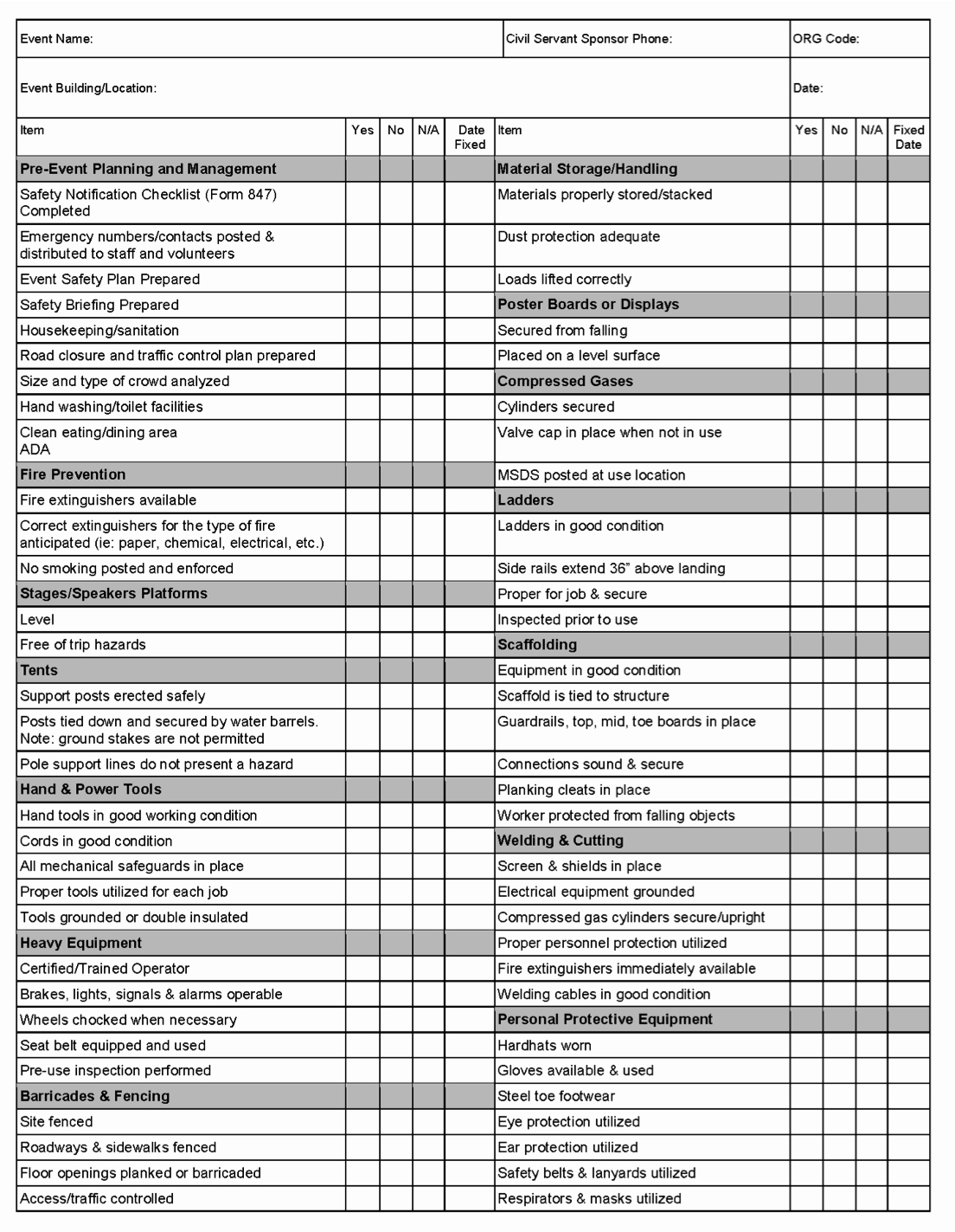 Daily Vehicle Inspection form Template Luxury Vehicle Safety Inspection Checklist form