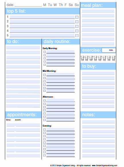 Daily Work Planner Template Best Of Customizable Daily Planner Free Printable