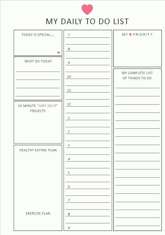 Daily Work Planner Template Best Of My Daily to Do List Productivity
