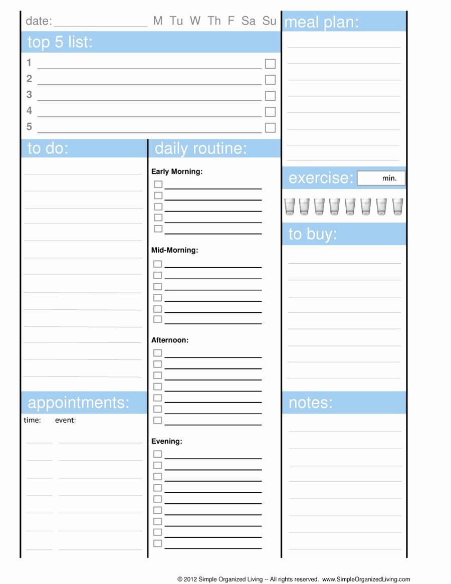 Daily Work Planner Template Lovely 47 Printable Daily Planner Templates Free In Word Excel Pdf
